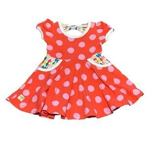 Wildflowers La La Land Candy Island Casey Dress Red Pink Polkadot size 6 Months